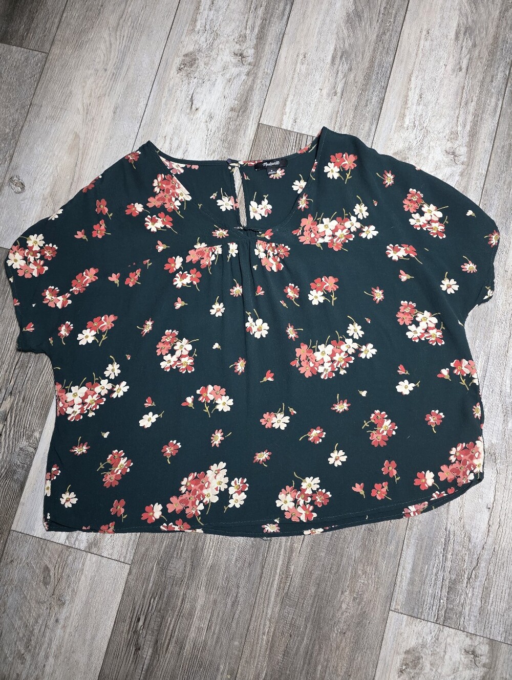 Madewell Women's Oversized Rhyme Blouse in Spruce Blooms AOP Sz Md (2019)